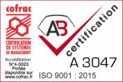 Marque ISO 9001 2008 avec COFRAC