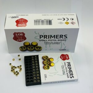 Amorces LOS AMMO Small Pistol, boîte et plaque separator